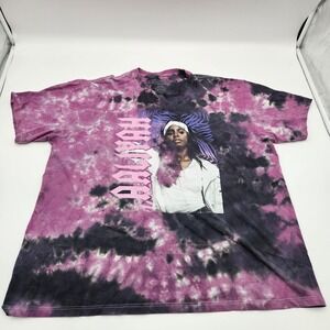 Aaliyah Tie Dye Graphic T Shirt XL TG Purple Black Band‎ Tee